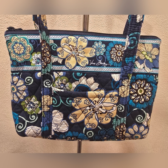 Vera Bradley Blue and Cream Floral Tote - Picture 2 of 4